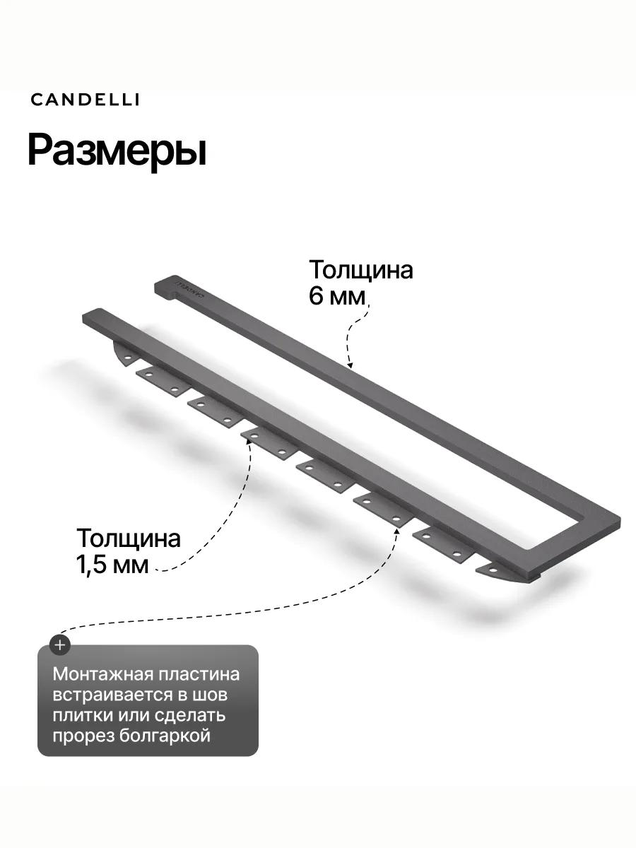 Металлический держатель для полотенец Candelli 8 см на стене ванной комнаты — фото 10