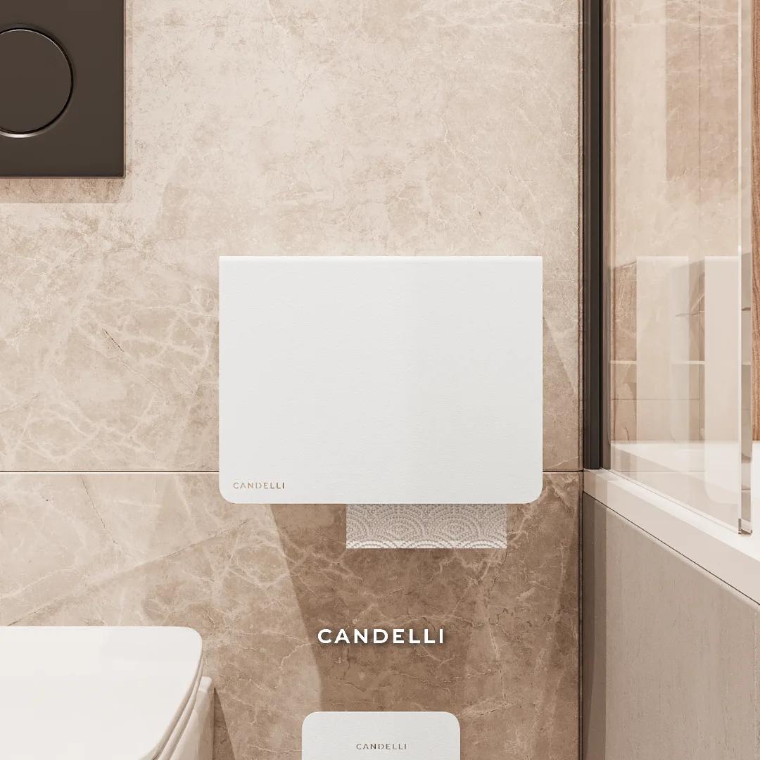 Вертикальный держатель Candelli 13 см со скрытым отсеком для влажных салфеток — фото 6