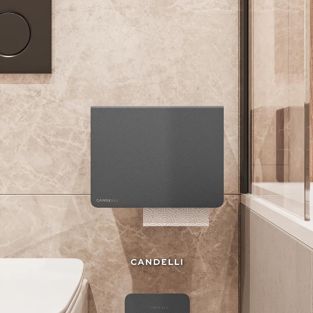 Вертикальный держатель Candelli 13 см со скрытым отсеком для влажных салфеток — фото 9
