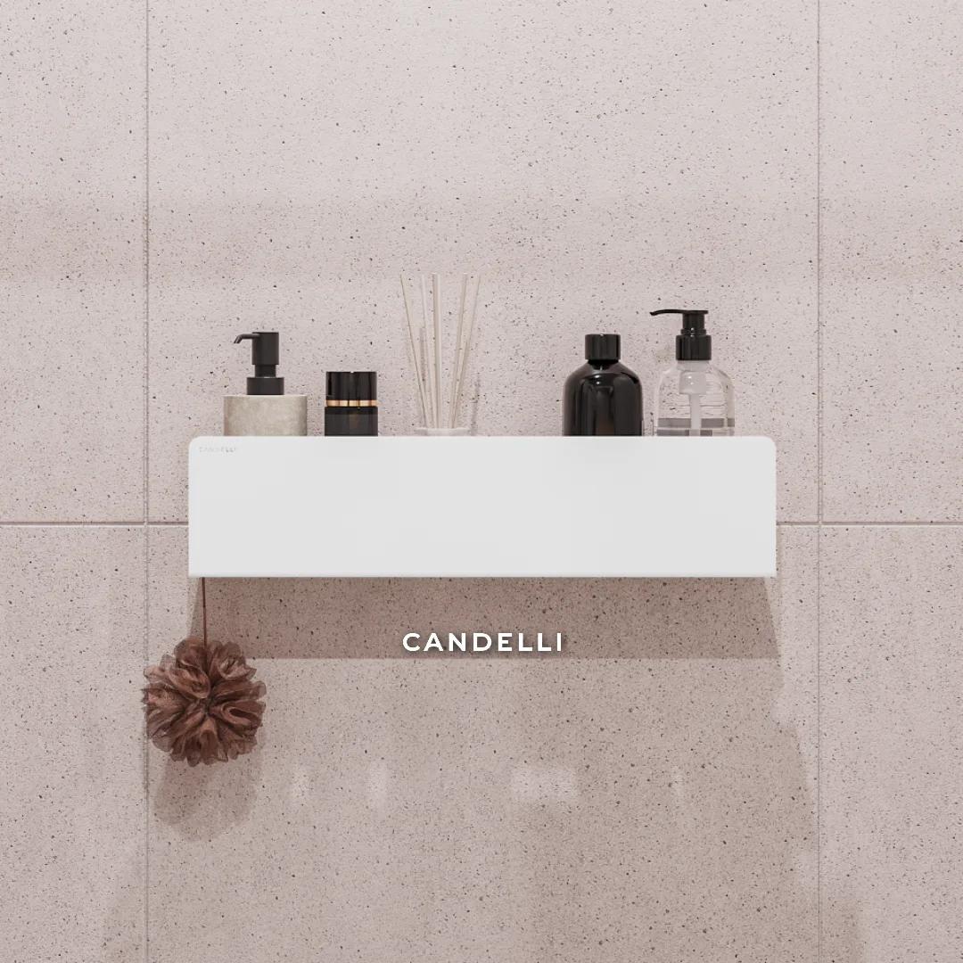 Полка CANDELLI 50 см из металла для ванной со скрытым креплением — фото 6