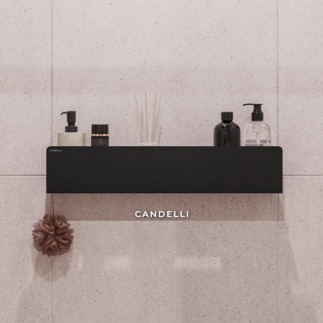 Металлическая полка CANDELLI 60 см скрытого хранения для ванной комнаты — фото 3