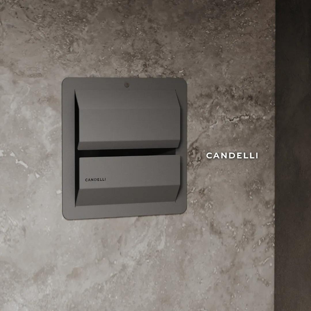 Скрытая металлическая вентиляционная решетка Candelli 1 см, врезной монтаж заподлицо со стеной, премиальная отделка — фото 7
