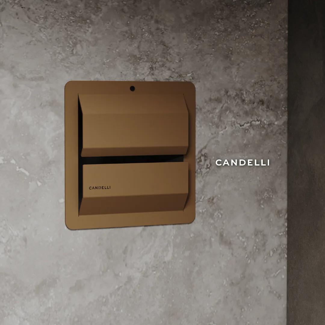 Скрытая металлическая вентиляционная решетка Candelli 1 см, врезной монтаж заподлицо со стеной, премиальная отделка — фото 10