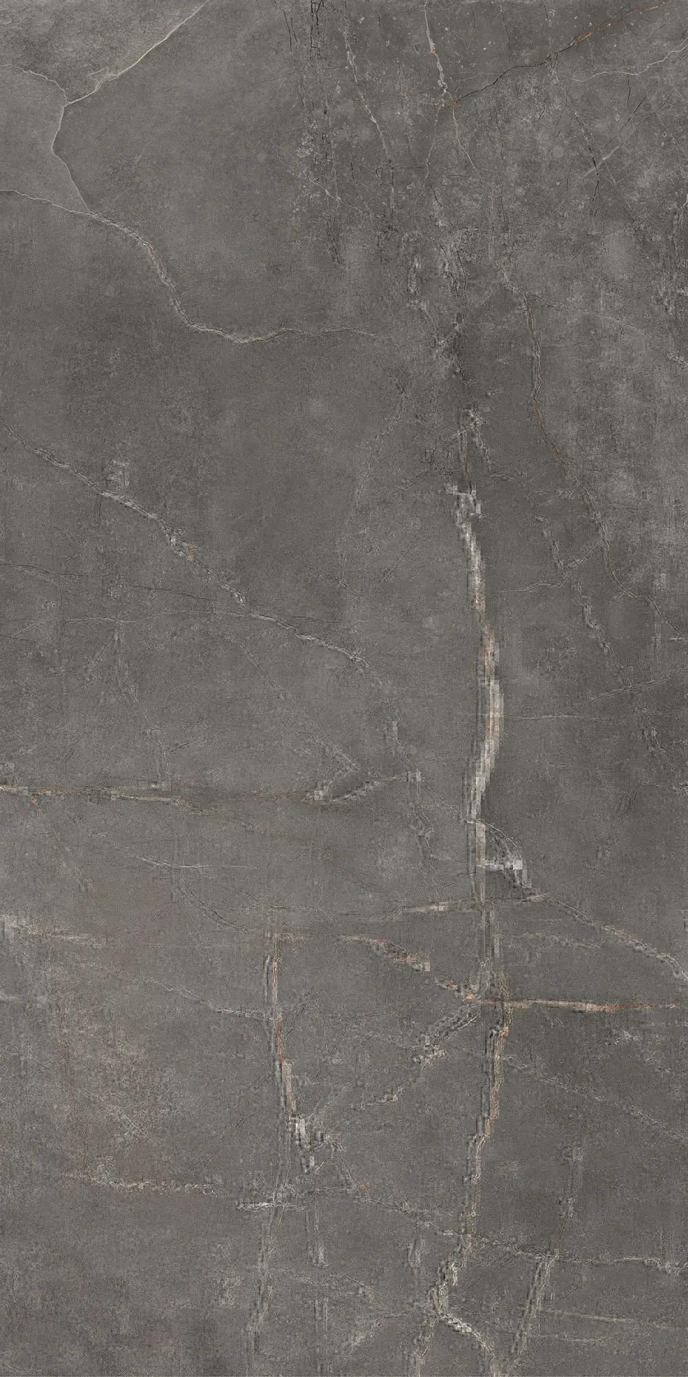Темно-серый лаппатированный керамогранит GlobalTile Verso 1200x600 мм с графитовой глубиной — фото 6