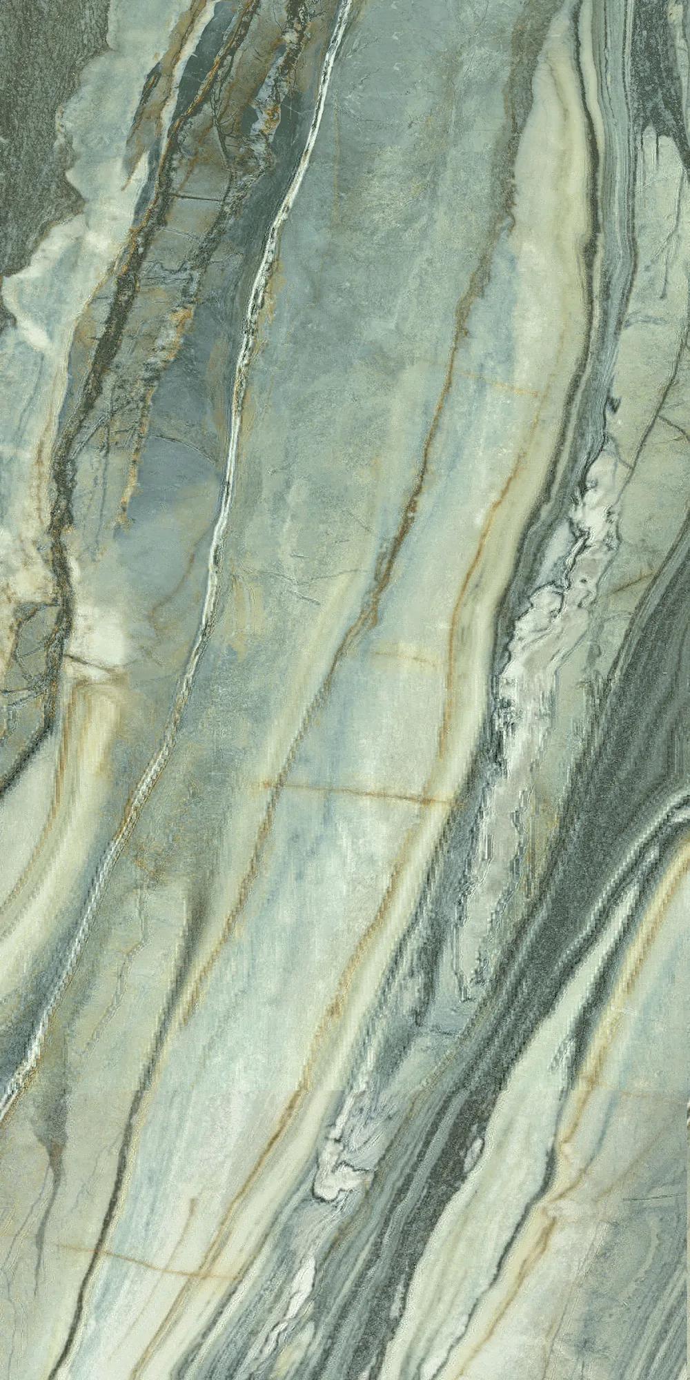 Зелёный лаппатированный керамогранит GlobalTile Shanti 1200x600 мм с природным оттенком — фото 8