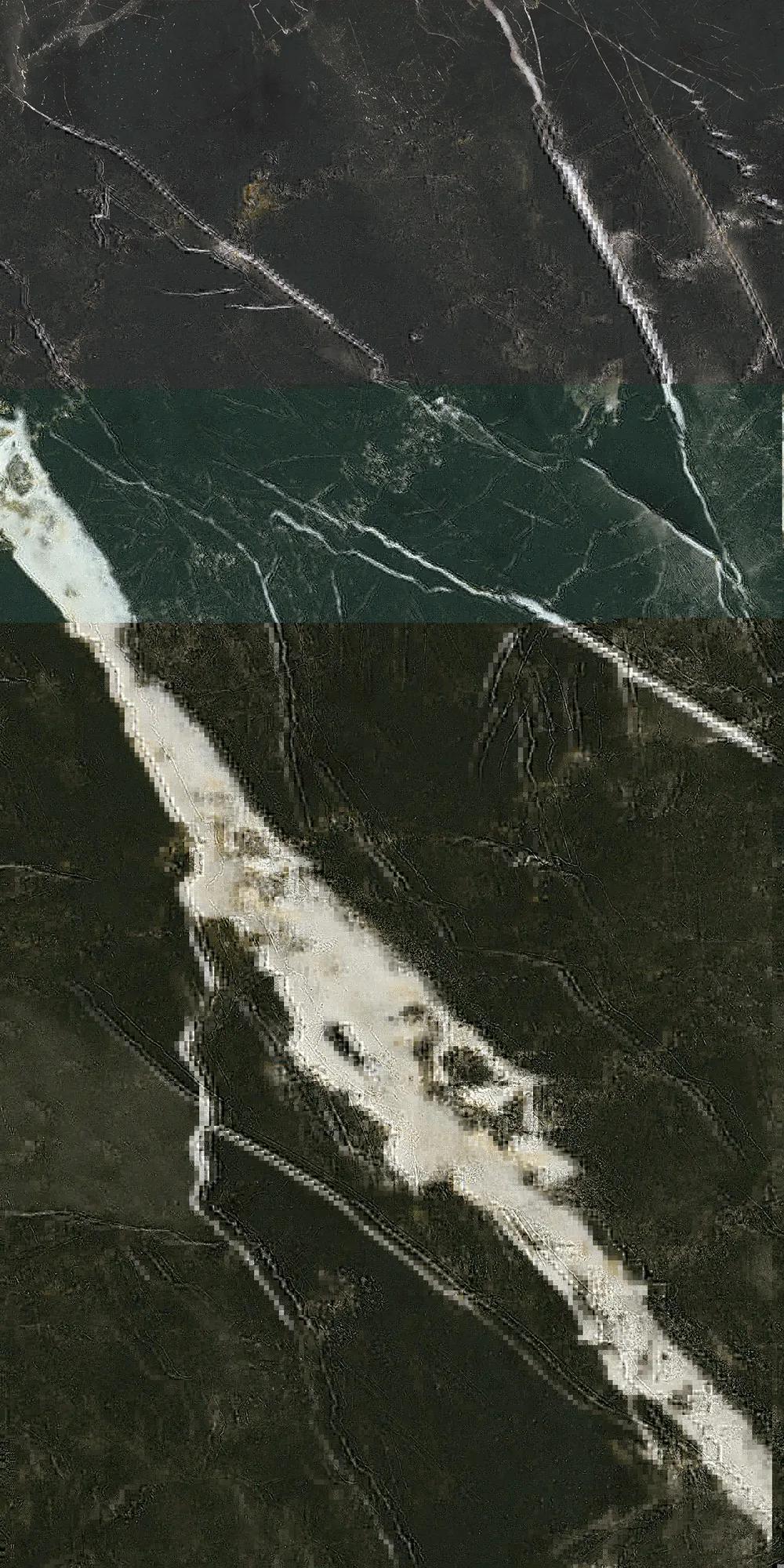 Чёрный лаппатированный керамогранит GlobalTile Flame 1200x600 мм с графитовой глубиной — фото 5