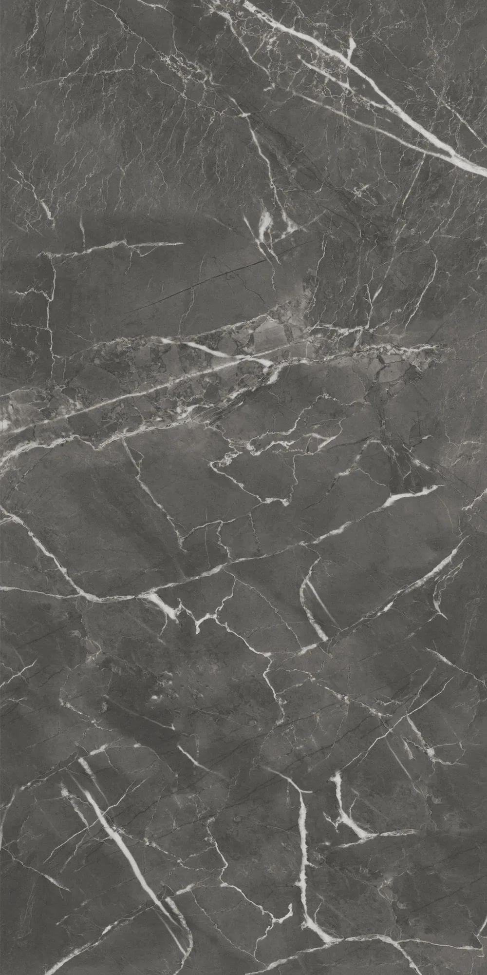 Темно-серый матовый керамогранит GlobalTile Oscar 1200x600 мм на полу минималистичной гостиной — фото 3