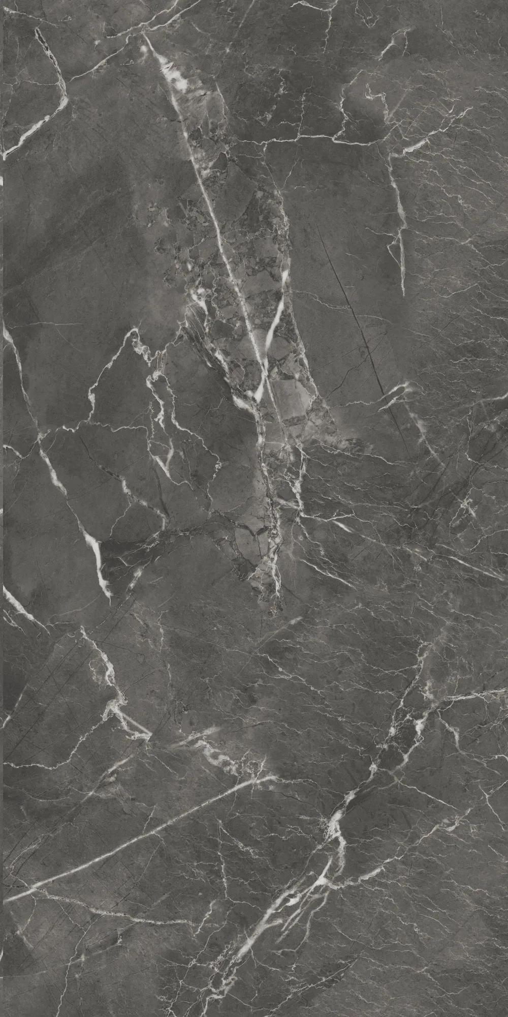 Темно-серый матовый керамогранит GlobalTile Oscar 1200x600 мм на полу минималистичной гостиной — фото 4