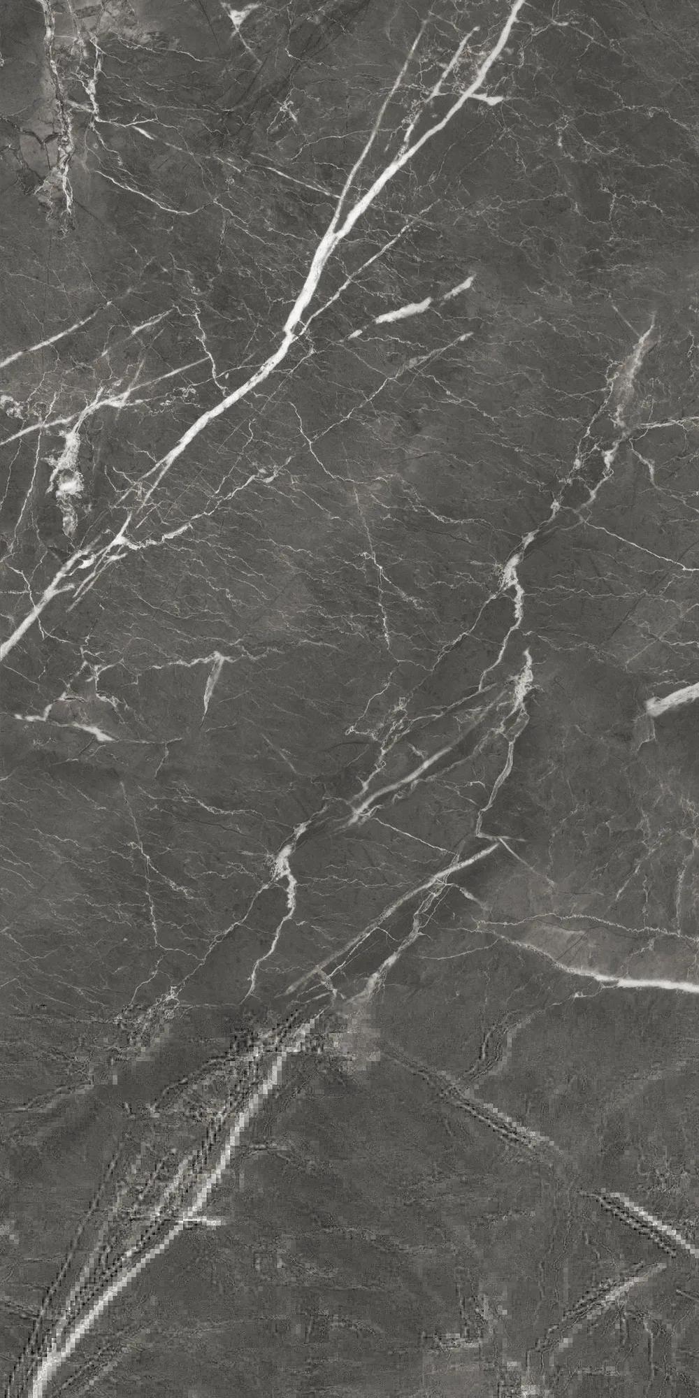 Темно-серый матовый керамогранит GlobalTile Oscar 1200x600 мм на полу минималистичной гостиной — фото 5