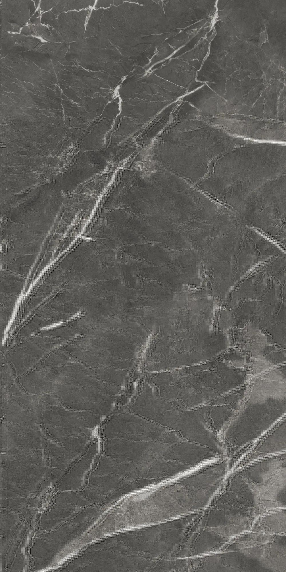 Темно-серый матовый керамогранит GlobalTile Oscar 1200x600 мм на полу минималистичной гостиной — фото 7