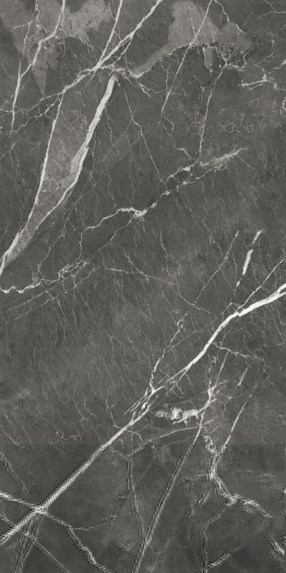 Темно-серый матовый керамогранит GlobalTile Oscar 1200x600 мм на полу минималистичной гостиной — фото 10