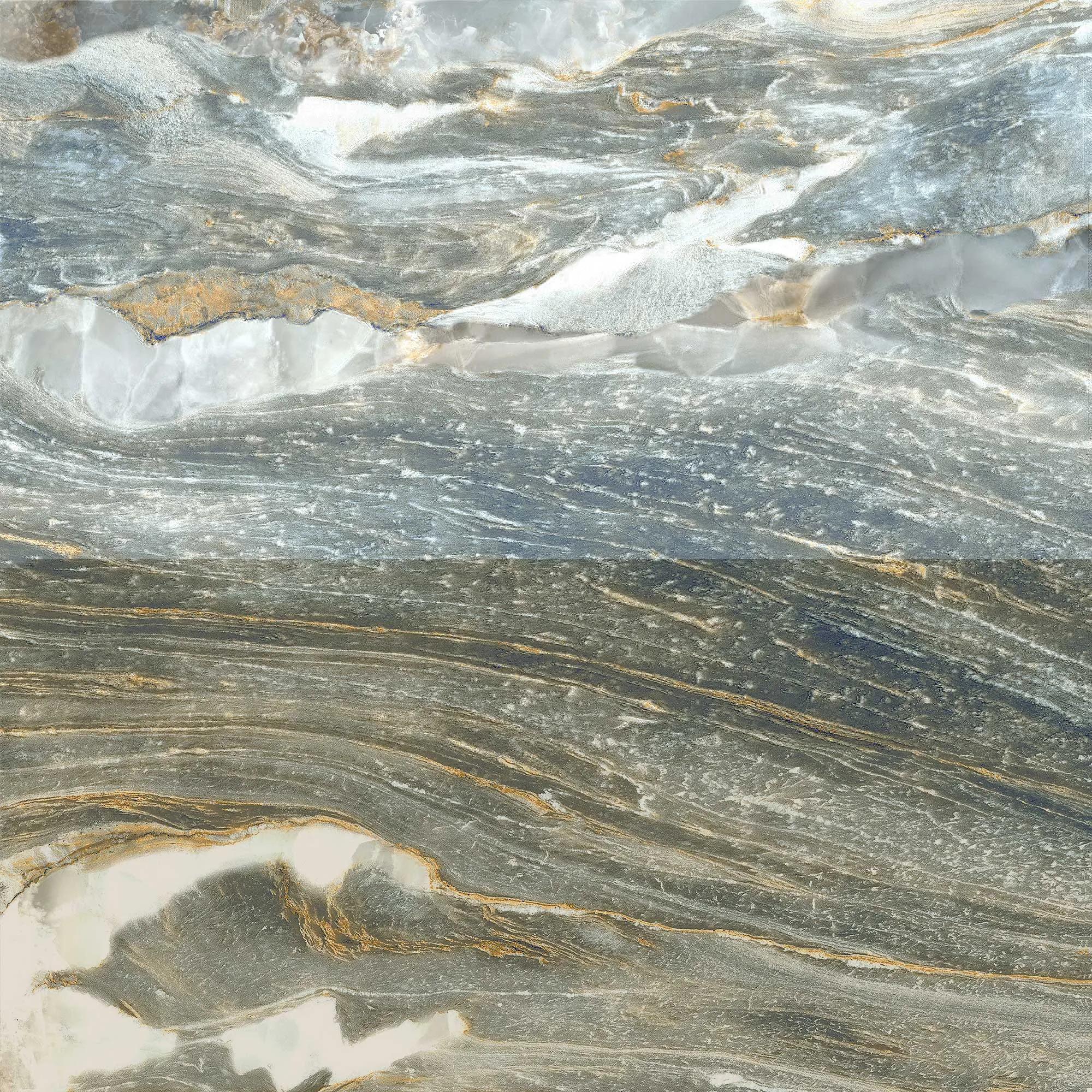 Голубой матовый керамогранит GlobalTile Bellagio 600x600 мм на полу средиземноморской ванной — фото 19
