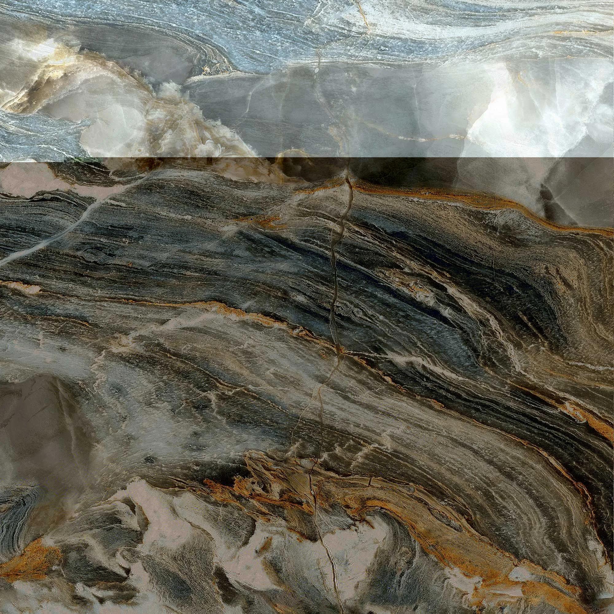 Голубой матовый керамогранит GlobalTile Bellagio 600x600 мм на полу средиземноморской ванной — фото 23