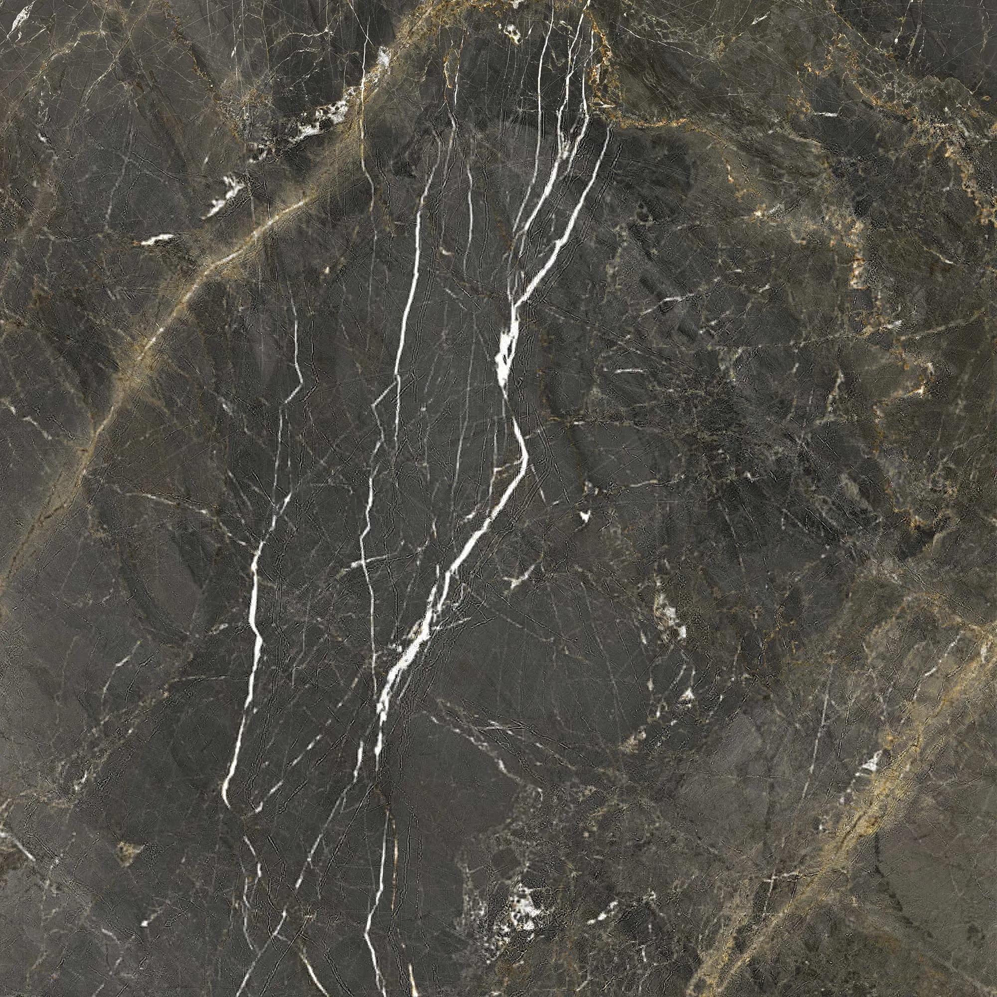 Черный матовый керамогранит GlobalTile Fontanedo 600x600 мм на полу минималистичной гостиной — фото 5