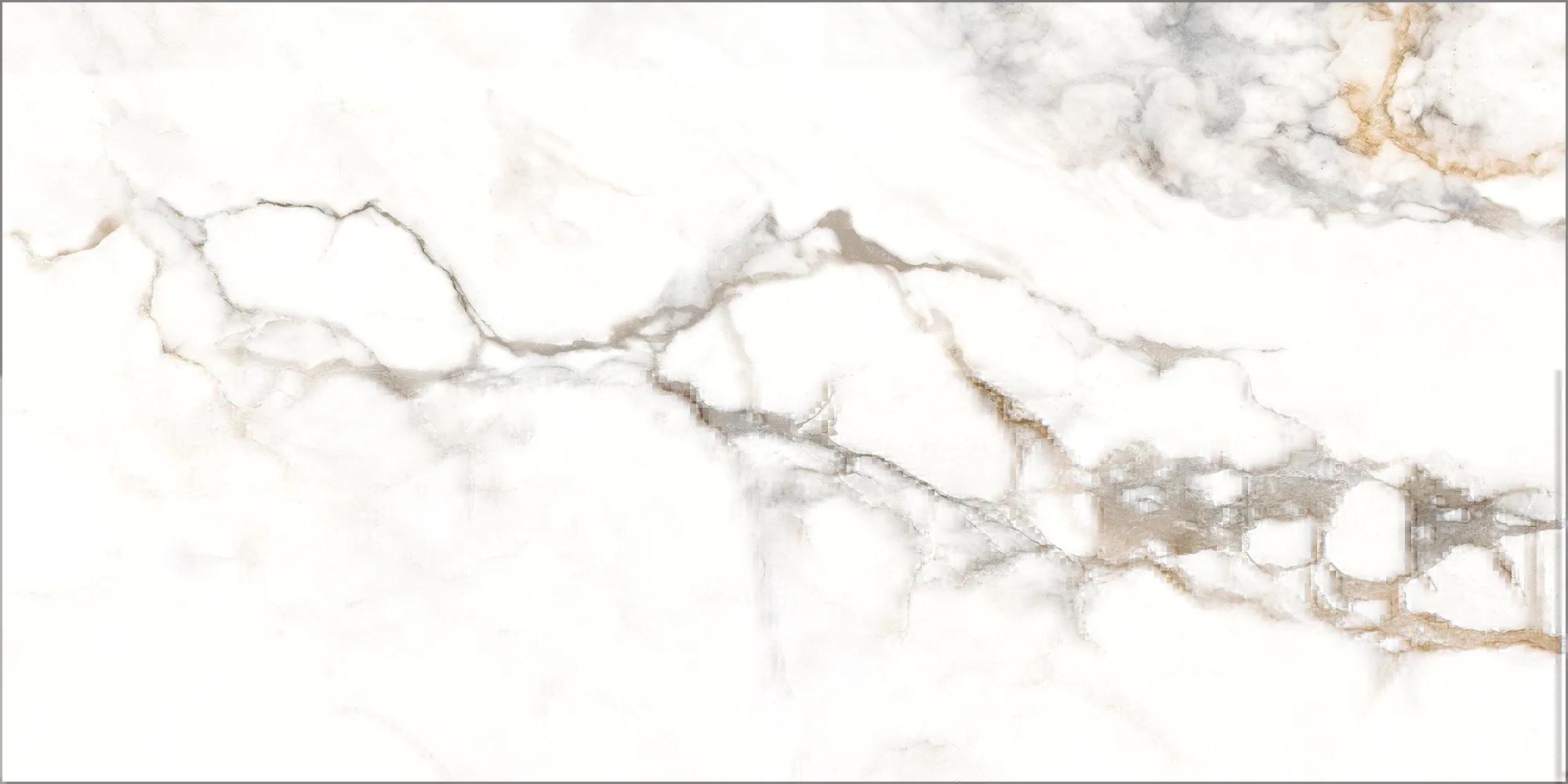 Белая глянцевая плитка GlobalTile Marigold 600x300 мм для стен ванной и кухонного фартука — фото 4