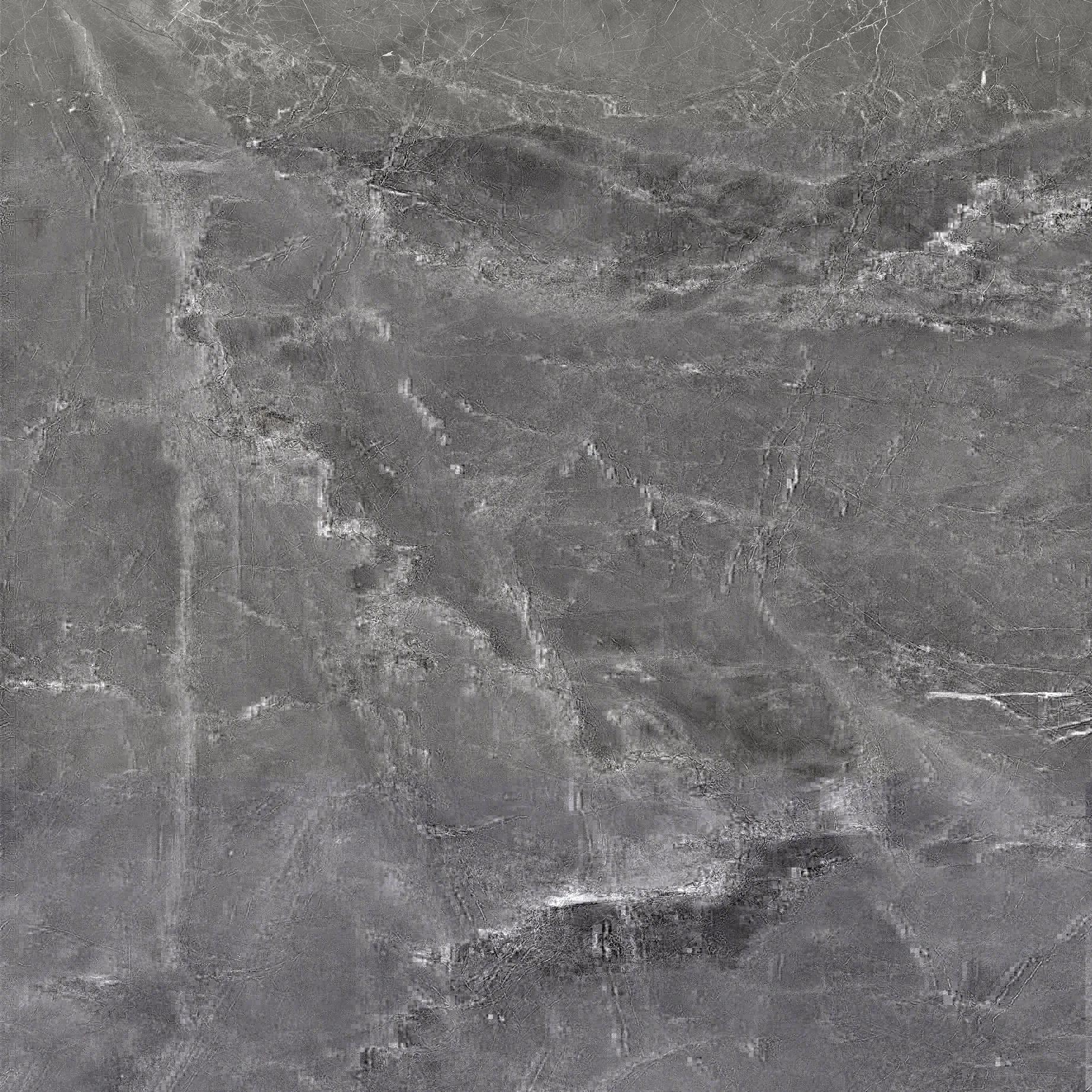 Тёмно-серый лаппатированный керамогранит GlobalTile Tulip 600x600 мм для пола и стен — фото 11