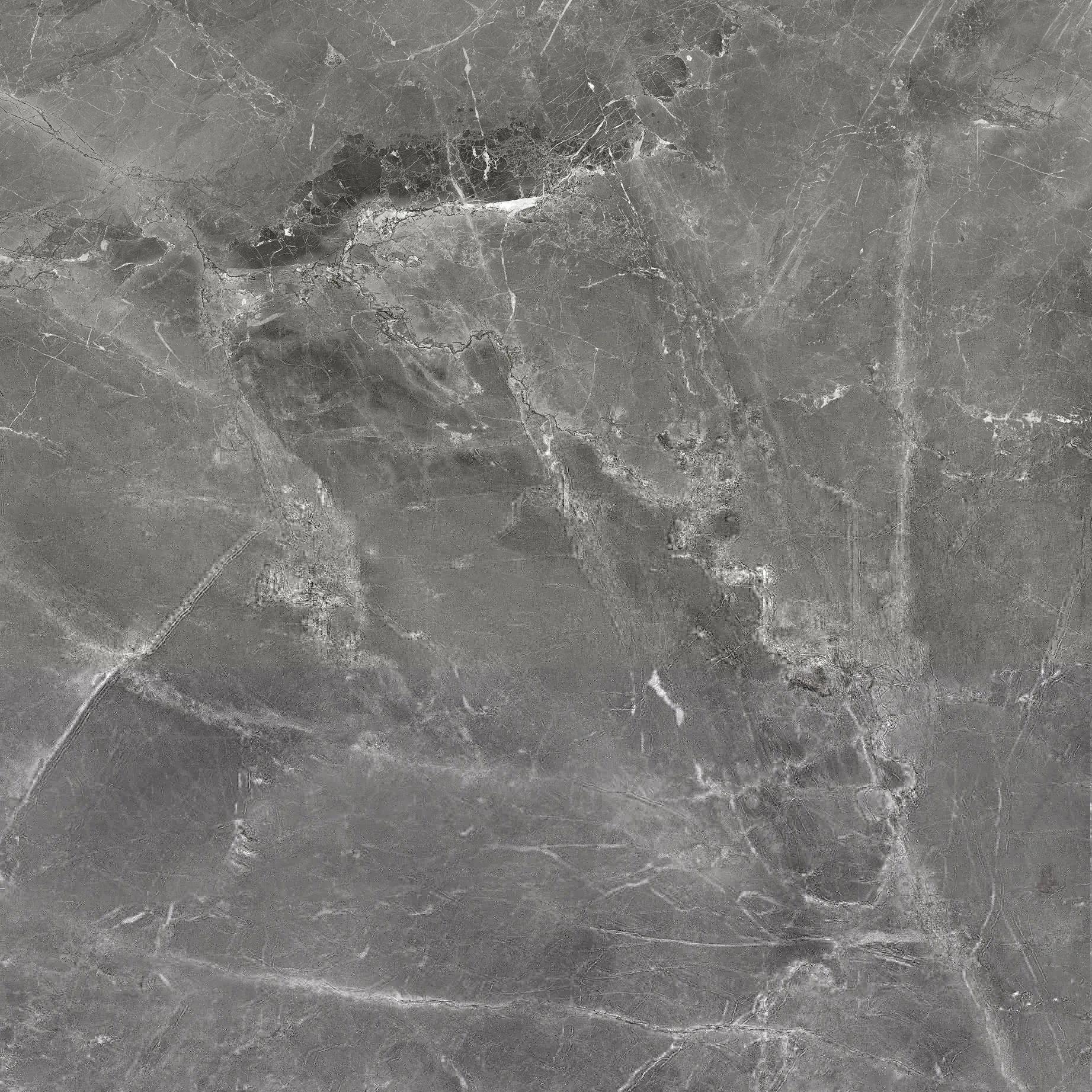 Тёмно-серый лаппатированный керамогранит GlobalTile Tulip 600x600 мм для пола и стен — фото 6