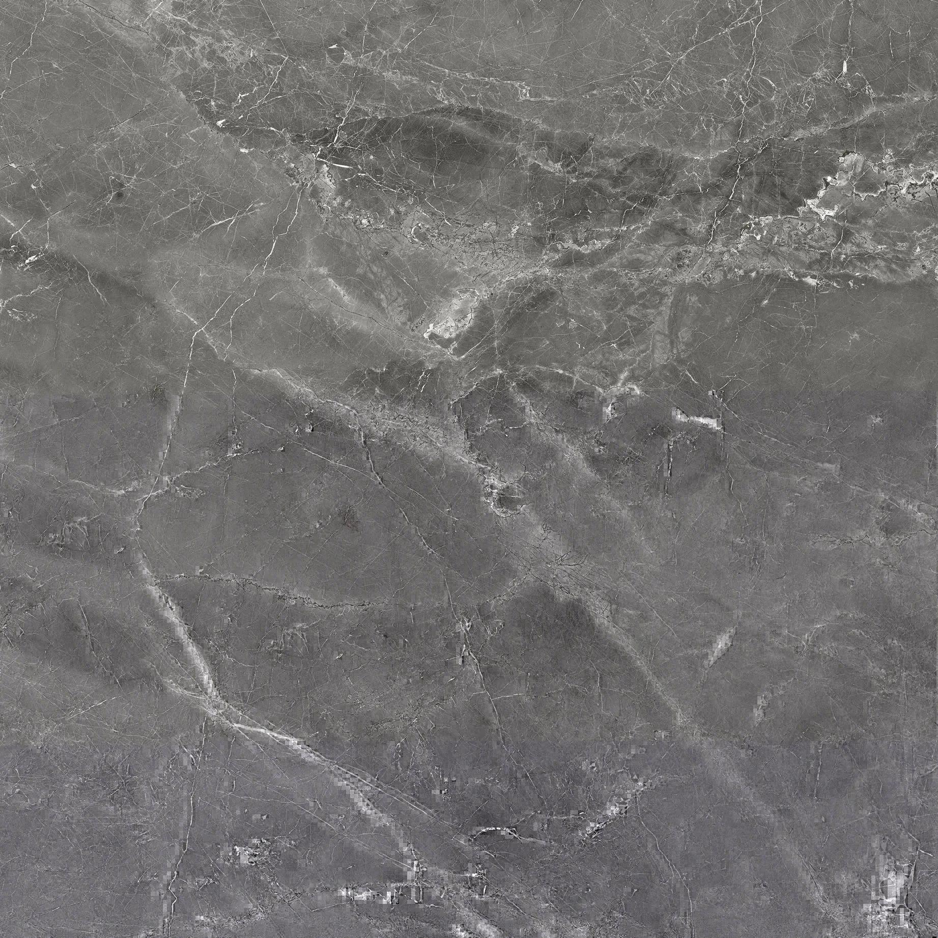Тёмно-серый лаппатированный керамогранит GlobalTile Tulip 600x600 мм для пола и стен — фото 7