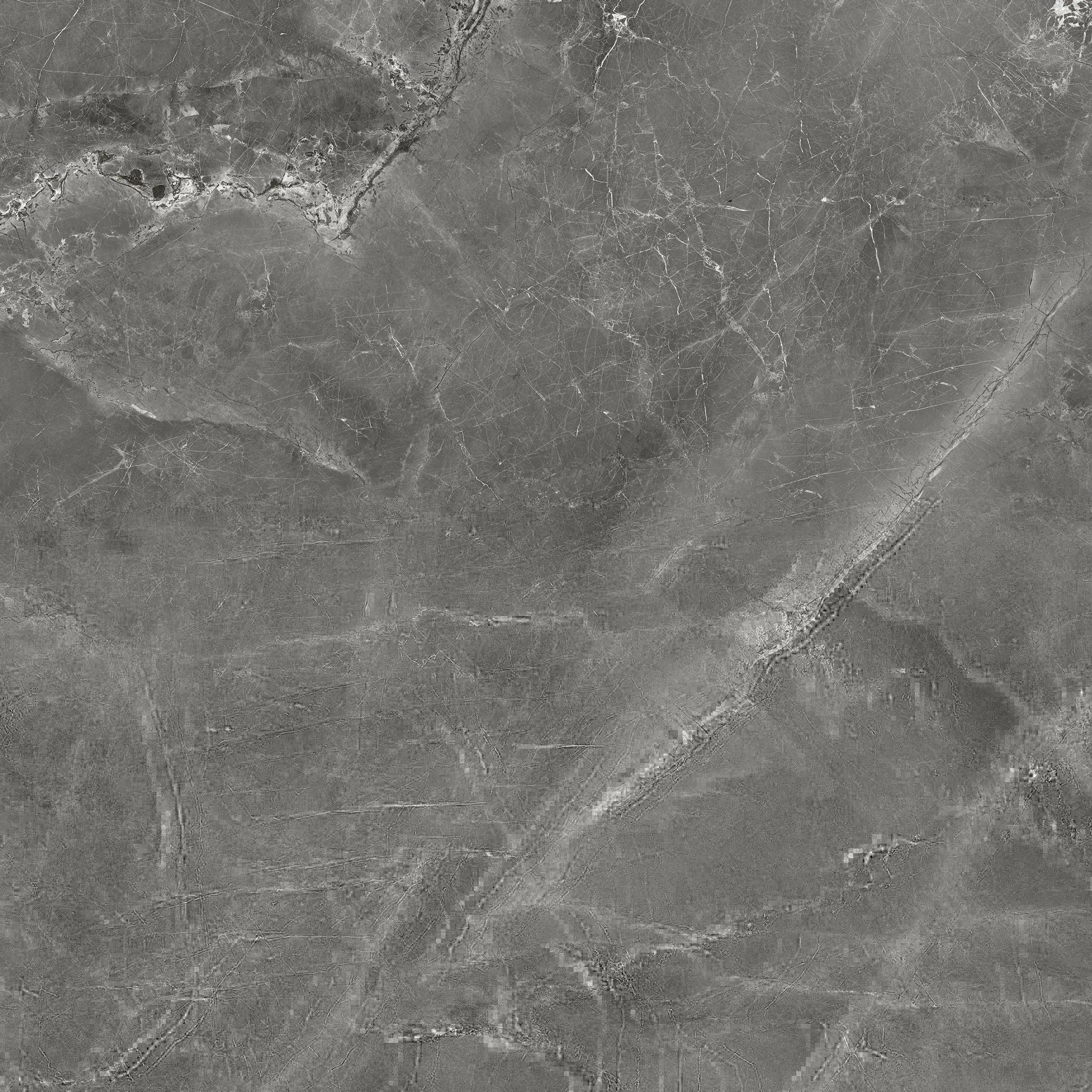 Тёмно-серый лаппатированный керамогранит GlobalTile Tulip 600x600 мм для пола и стен — фото 8