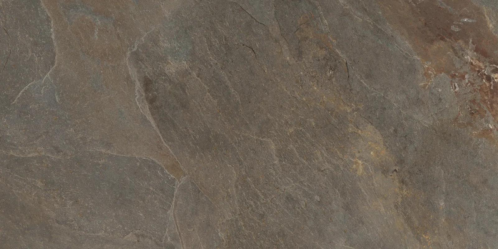 Лаппатированный медный керамогранит Delacora Стонкрит 600x1200 мм в интерьере кухни и гостиной — фото 11
