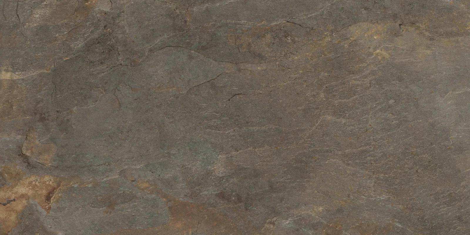 Лаппатированный медный керамогранит Delacora Стонкрит 600x1200 мм в интерьере кухни и гостиной — фото 13