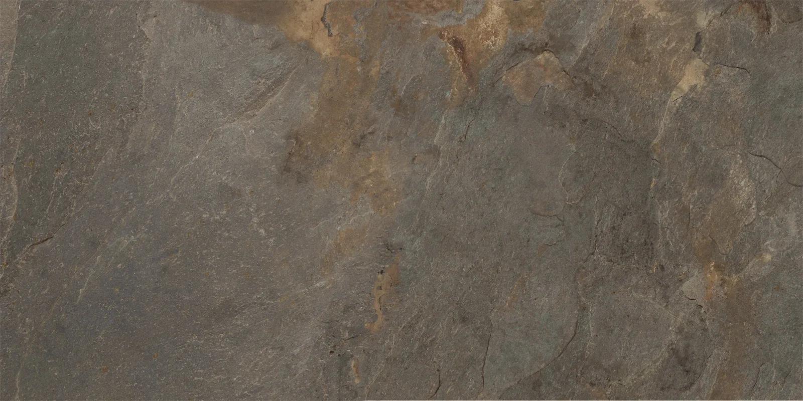Лаппатированный медный керамогранит Delacora Стонкрит 600x1200 мм в интерьере кухни и гостиной — фото 16