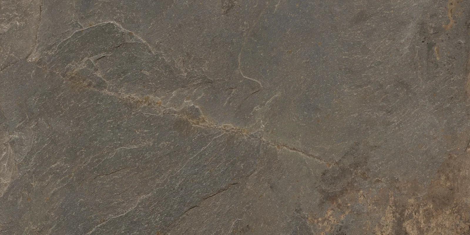Лаппатированный медный керамогранит Delacora Стонкрит 600x1200 мм в интерьере кухни и гостиной — фото 3