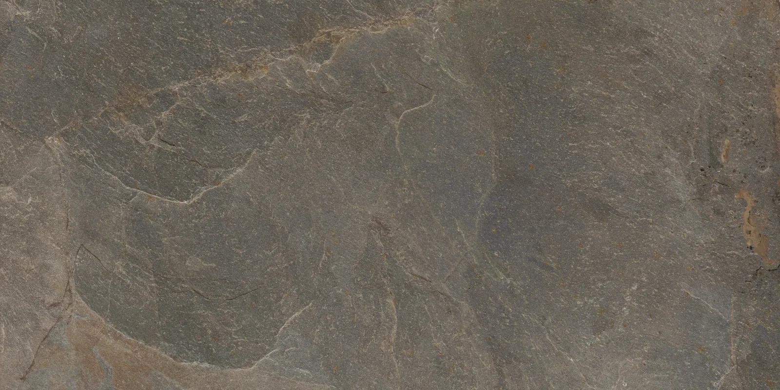 Лаппатированный медный керамогранит Delacora Стонкрит 600x1200 мм в интерьере кухни и гостиной — фото 6