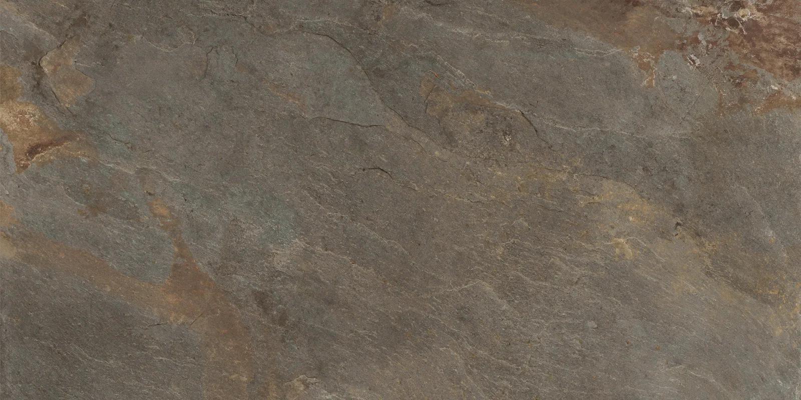 Лаппатированный медный керамогранит Delacora Стонкрит 600x1200 мм в интерьере кухни и гостиной — фото 9