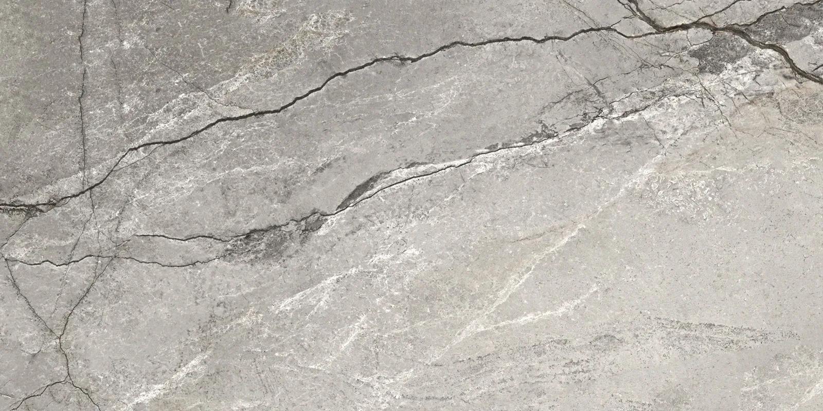 Серый матовый керамогранит Delacora Орегон 600x1200 мм в интерьере гостиной или кухни в стиле минимализм — фото 5