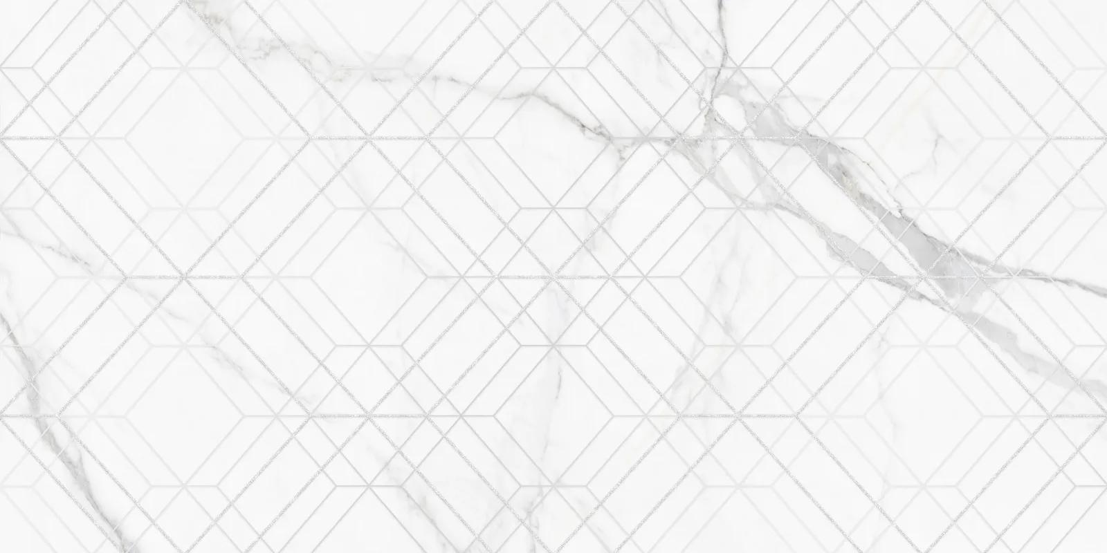Светлый глянцевый керамогранит NewTrend Лимс 300x600 мм для стен ванной комнаты — фото 5