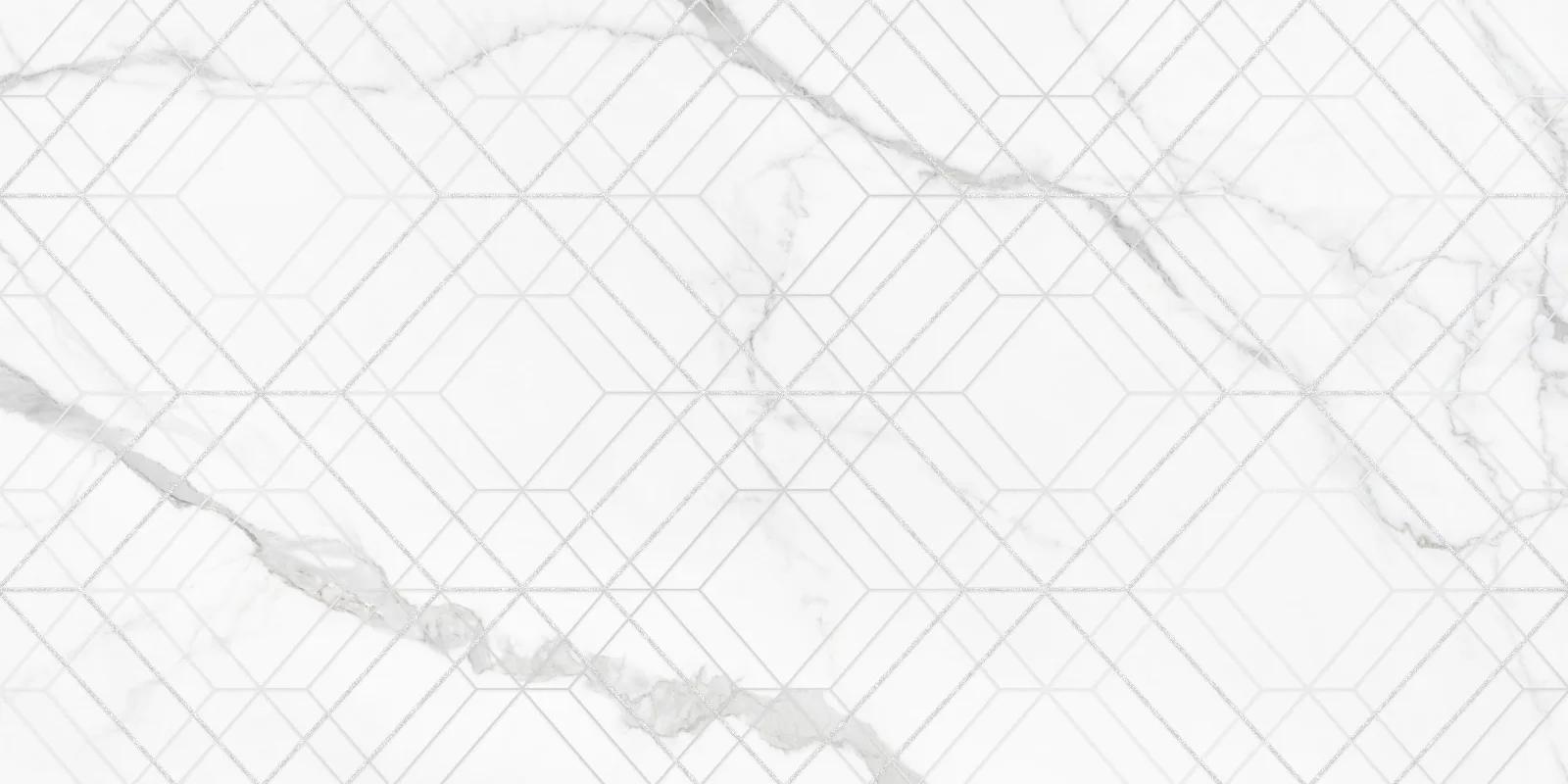 Светлый глянцевый керамогранит NewTrend Лимс 300x600 мм для стен ванной комнаты — фото 7