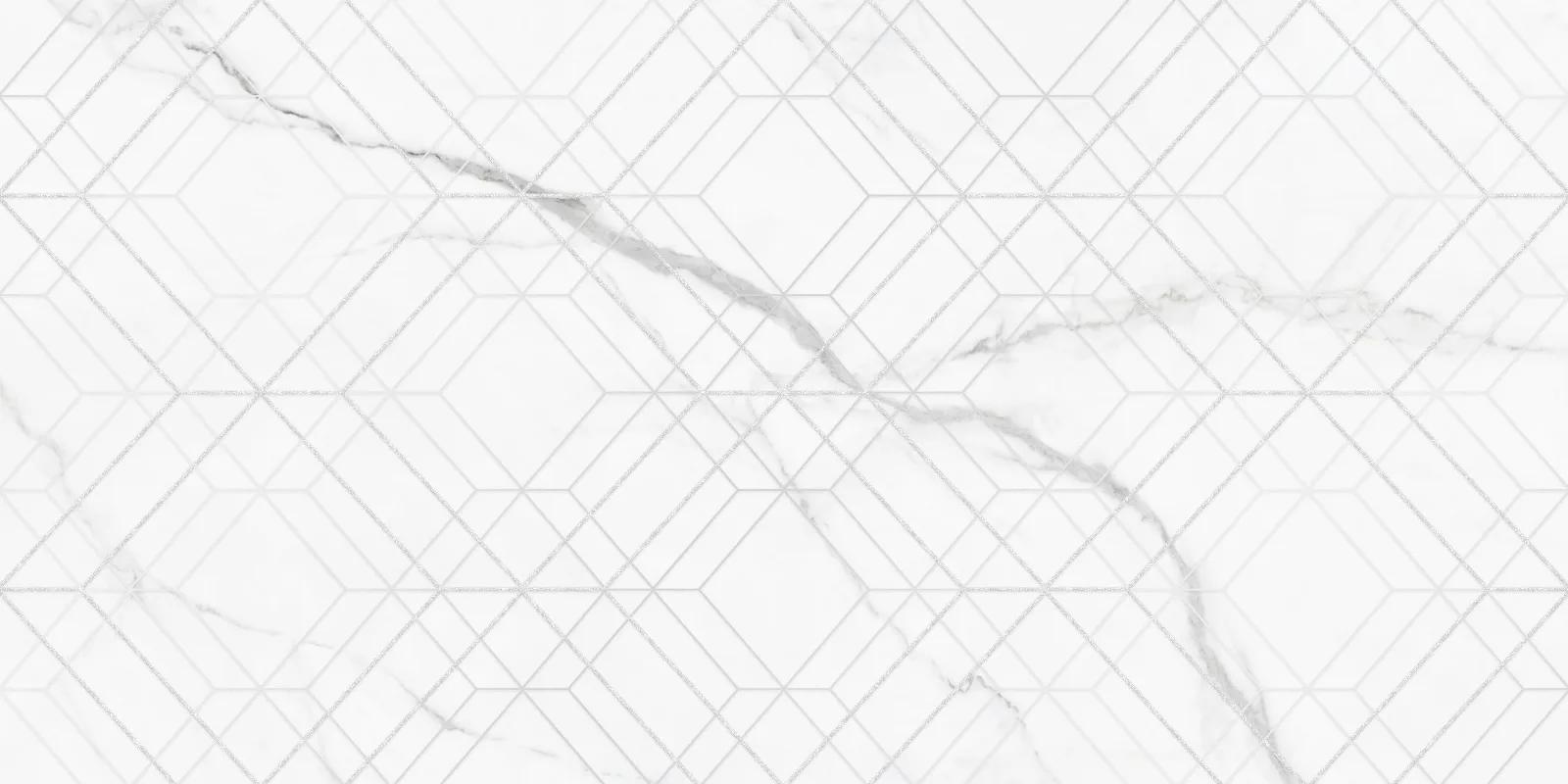 Светлый глянцевый керамогранит NewTrend Лимс 300x600 мм для стен ванной комнаты — фото 8