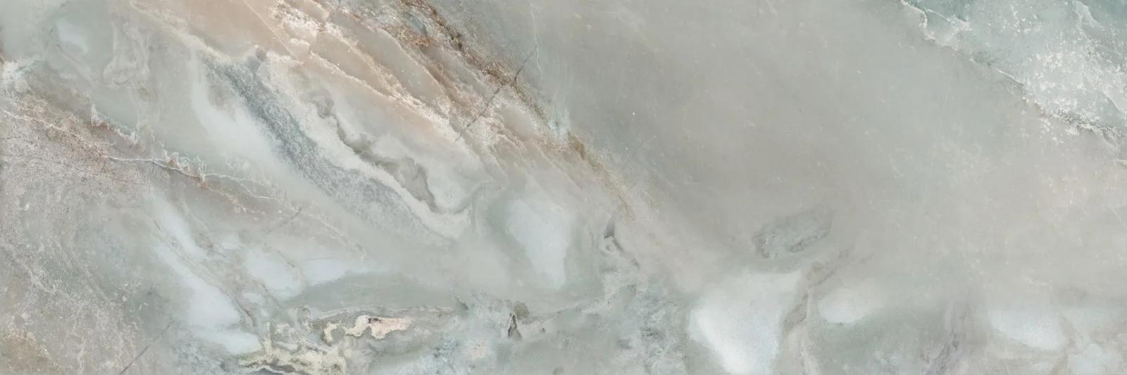 Синий глянцевый керамогранит Delacora Баваро 300x900 для стен ванной в средиземноморском стиле — фото 3
