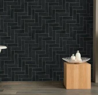 Матовый керамогранит ENNFACE Camelot Charcoal 75×225 мм тёмно-серого оттенка с вертикальной раскладкой для стен — фото 3