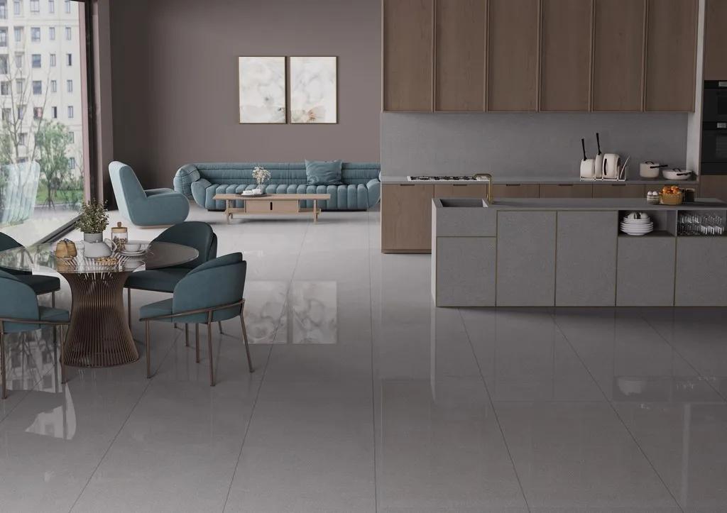 Матовый серый керамогранит ENNFACE Granite Grey 800×3000 мм с текстурой натурального гранита для облицовки стен — фото 2