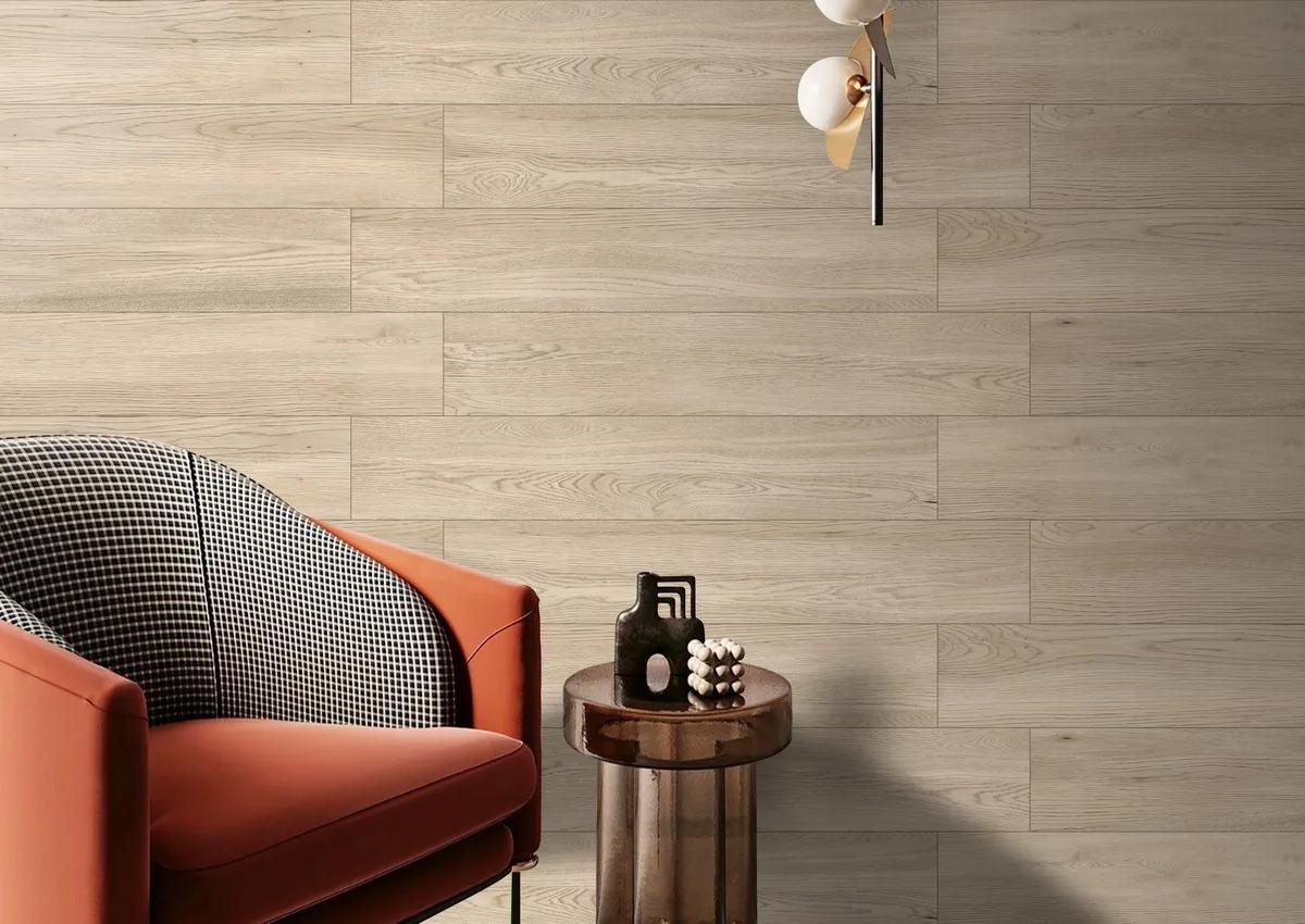 Керамогранит ENNFACE Grove Golden 200x1200 мм с матовой рельефной поверхностью и золотистыми прожилками — фото 2