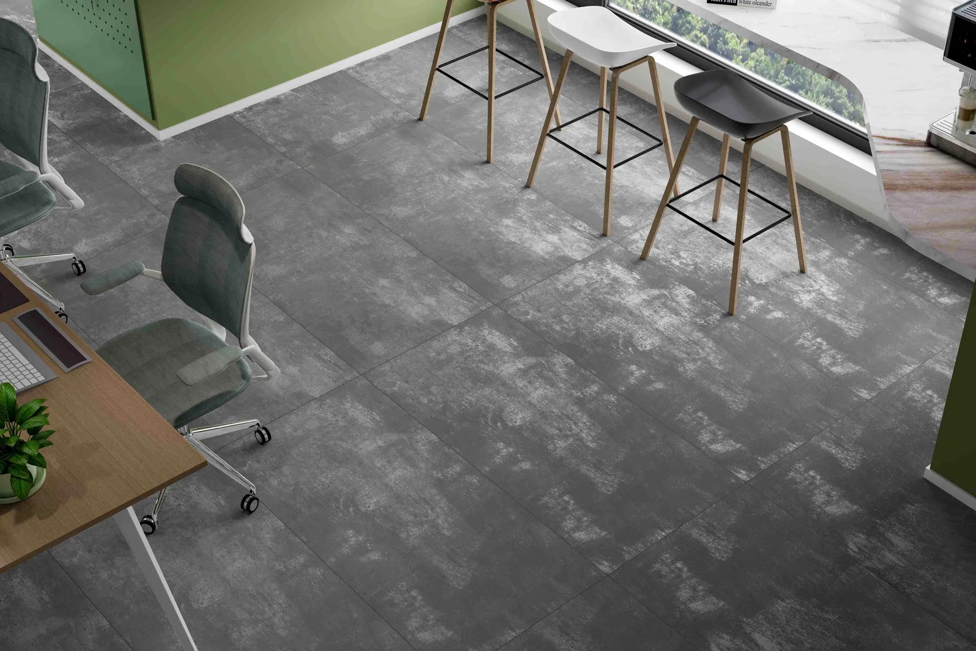 Керамогранит ENNFACE Titanium Grey 600×1200 мм с поверхностью BRUSHED под шлифованный металл для лофта — фото 2