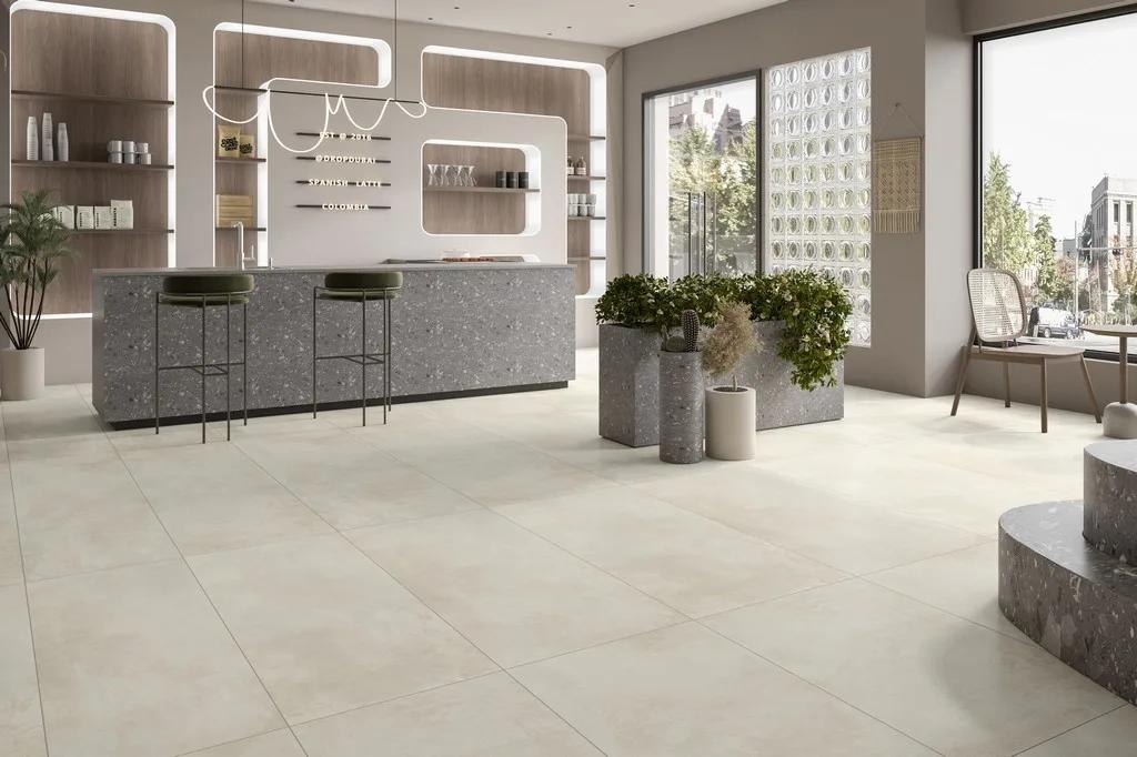 Керамогранит ENNFACE Athens Bianco 600×1200 мм, белый рельефный камень — фото 2