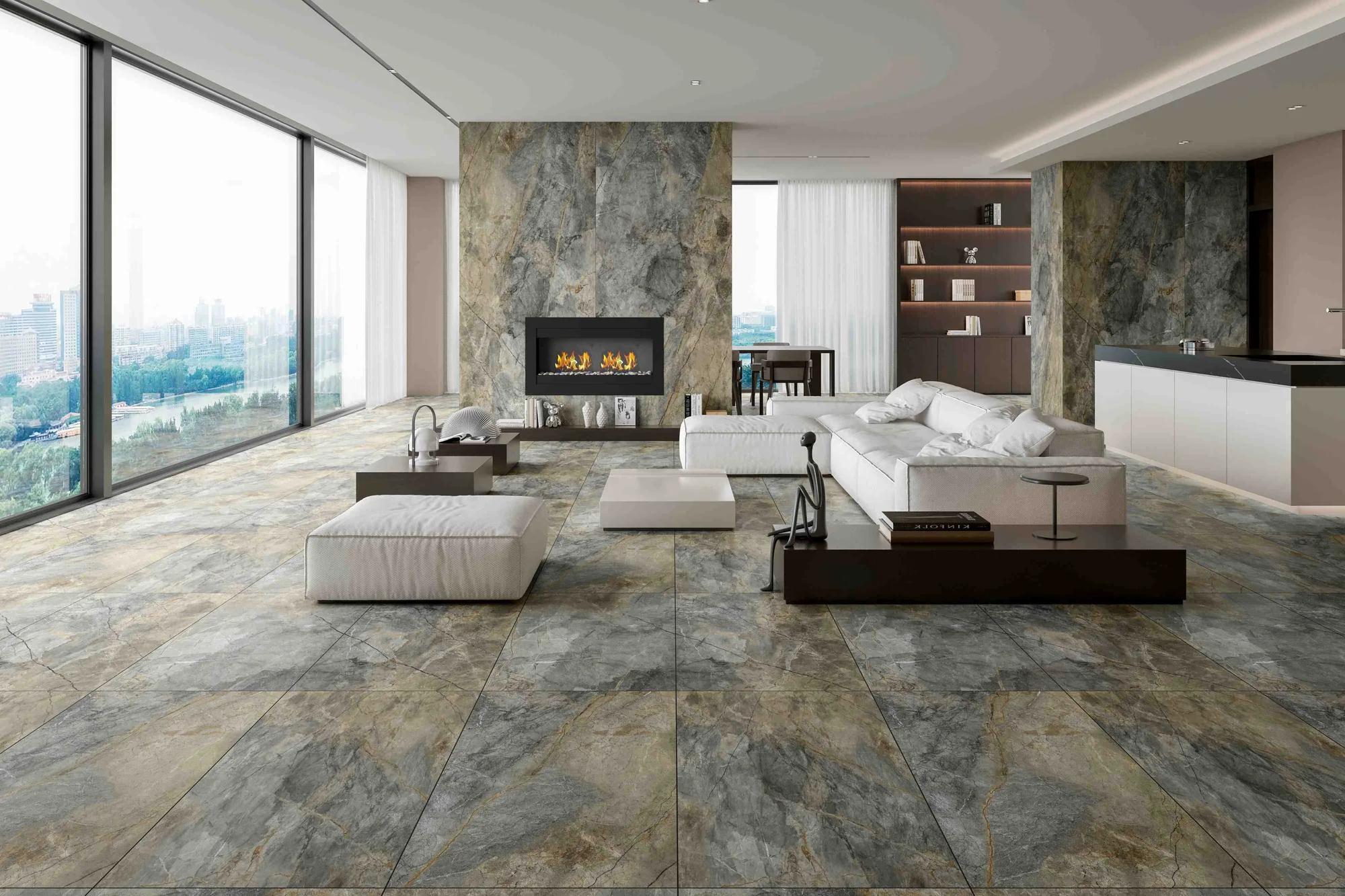 Керамогранит ENNFACE Moriox Grey 600×1200 мм, нейтральный серый матовый камень — фото 2