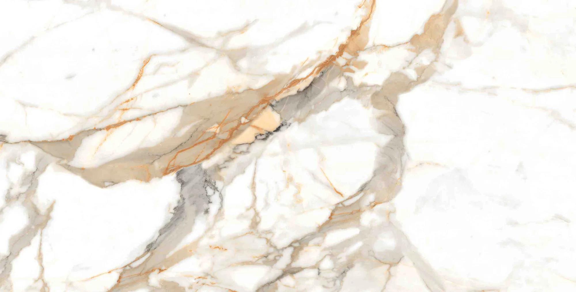 Белый матовый керамогранит ENNFACE Calacatta Oro 600x1200 мм под мрамор с золотыми прожилками для классических интерьеров — фото 6
