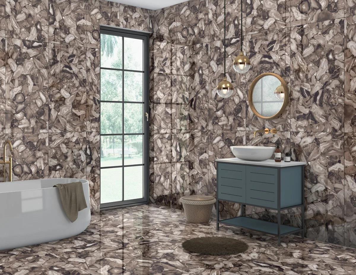 Керамогранит ENNFACE Volcanic Agate 600×1200 мм с глянцевым рисунком агата — фото 2