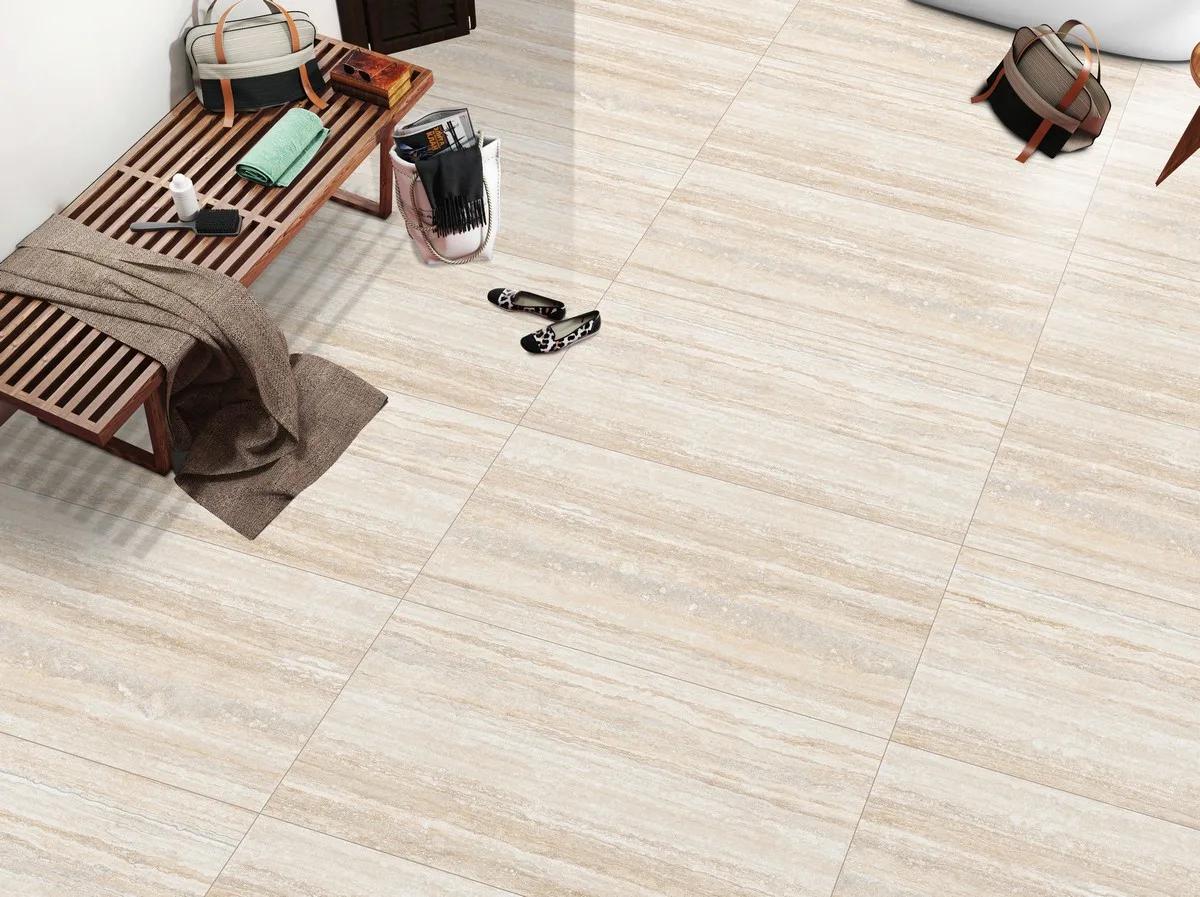 Керамогранит ENNFACE Terra Beige 600×1200 мм, тёплый бежевый матовый камень — фото 2