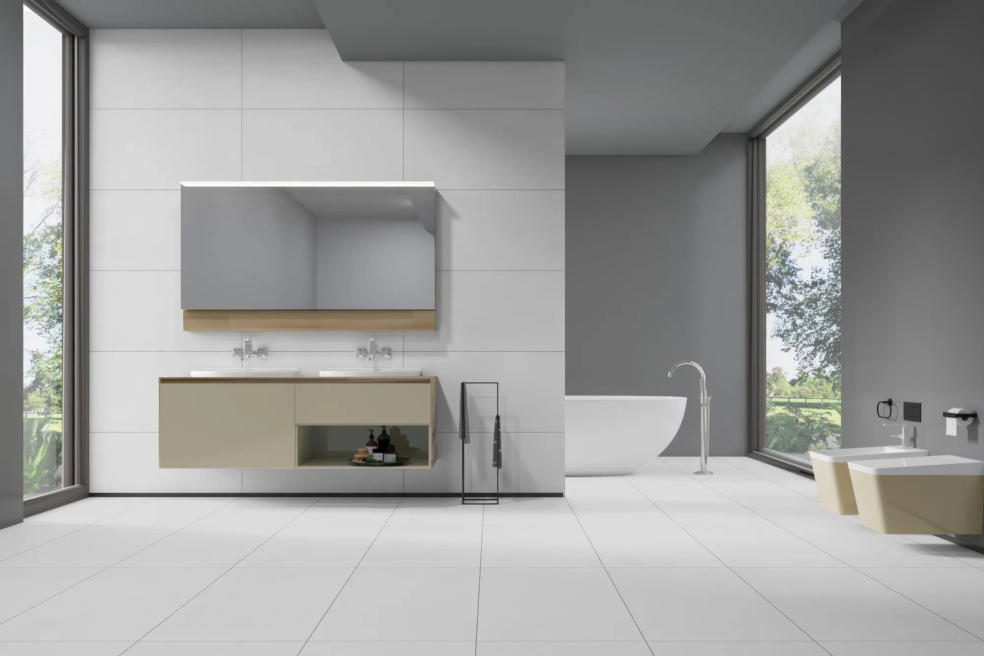 Керамогранит ENNFACE Artcolor White 600×1200 мм, белая плитка с художественной цифровой печатью — фото 2