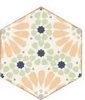 Керамогранит ENNFACE Kaleidoscope Green 220×250 мм, зелёная плитка с калейдоскопичным орнаментом — фото 3