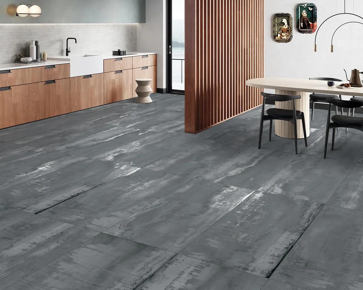 Керамогранит ENNFACE Oxido Grey 600×1200 мм, серый рельефный камень — фото 3