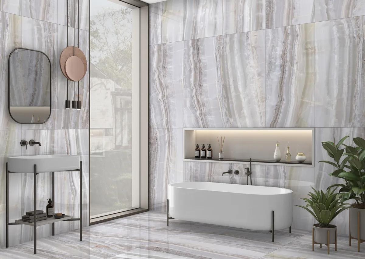 Керамогранит ENNFACE Ivory Extra 600×1200 мм, слоновая кость с насыщенным глянцем — фото 2