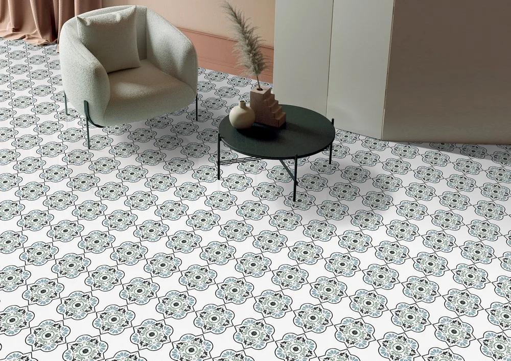 Керамогранит ENNFACE Ponza Petals 200×200 мм, плитка с орнаментом из лепестков — фото 2