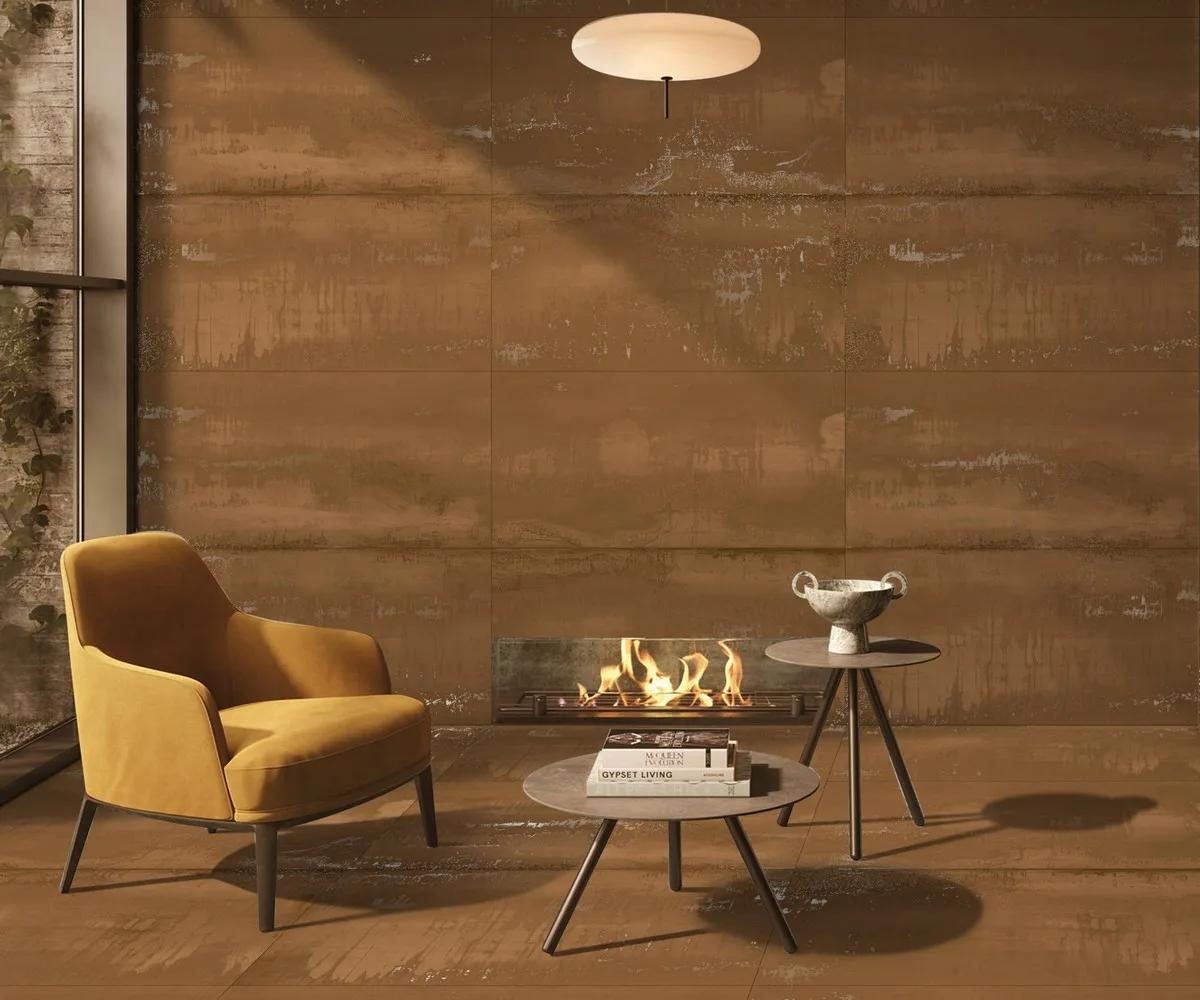 Керамогранит ENNFACE Oxido copper 600×1200 мм, медный рельефный камень — фото 2