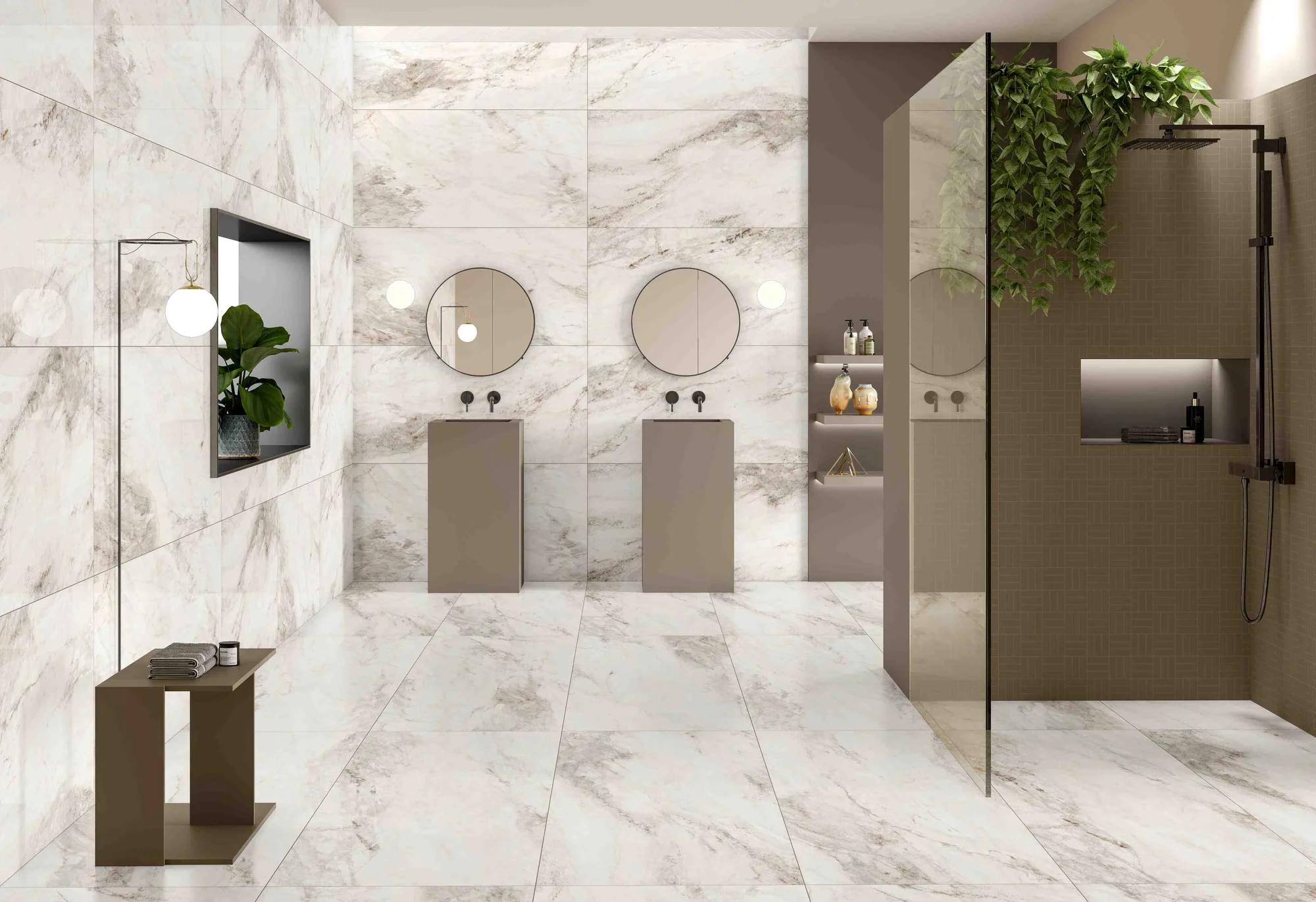 Керамогранит ENNFACE Aroma Stone 600×1200 мм, светлый мрамор с полуполированной поверхностью — фото 2